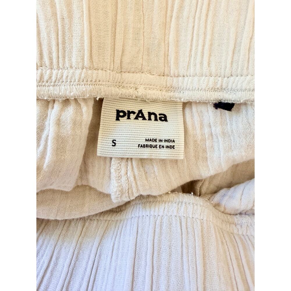 Prana Hideaways Shorts Organic Cotton Gauze Ivory Frayed Hem Size Small - Picture 5 of 10